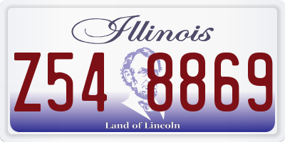 IL license plate Z548869