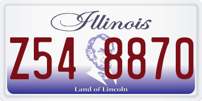 IL license plate Z548870