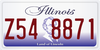 IL license plate Z548871