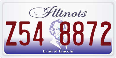 IL license plate Z548872