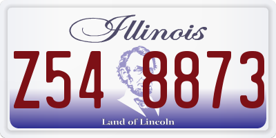 IL license plate Z548873