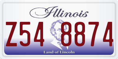 IL license plate Z548874