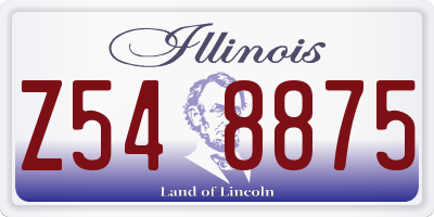 IL license plate Z548875