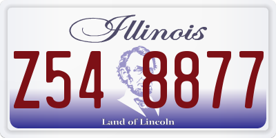 IL license plate Z548877