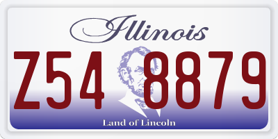 IL license plate Z548879