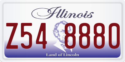 IL license plate Z548880