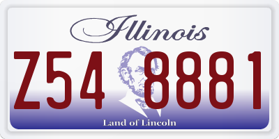IL license plate Z548881