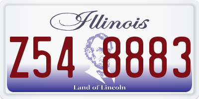 IL license plate Z548883