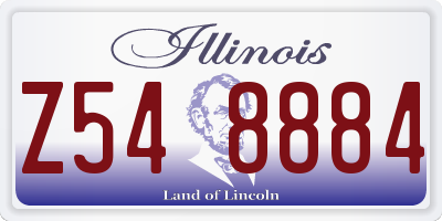 IL license plate Z548884