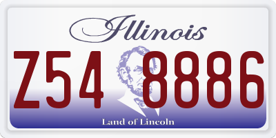 IL license plate Z548886