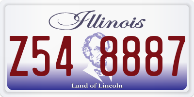 IL license plate Z548887