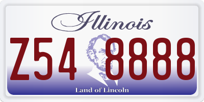 IL license plate Z548888