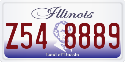 IL license plate Z548889