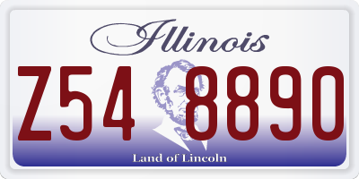 IL license plate Z548890