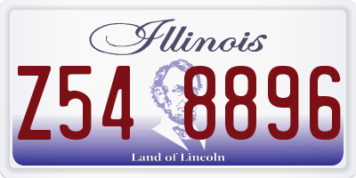 IL license plate Z548896