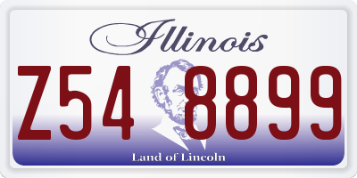 IL license plate Z548899