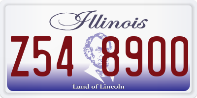 IL license plate Z548900