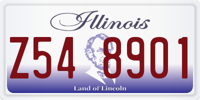 IL license plate Z548901