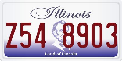 IL license plate Z548903