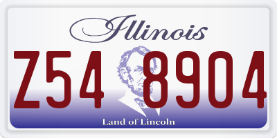 IL license plate Z548904