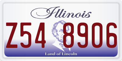 IL license plate Z548906