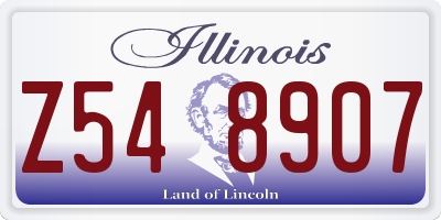 IL license plate Z548907