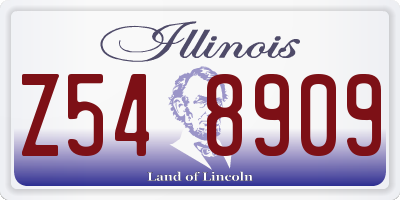 IL license plate Z548909
