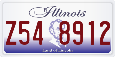 IL license plate Z548912