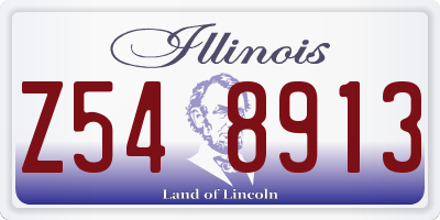 IL license plate Z548913
