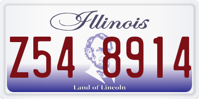 IL license plate Z548914