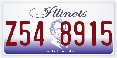 IL license plate Z548915