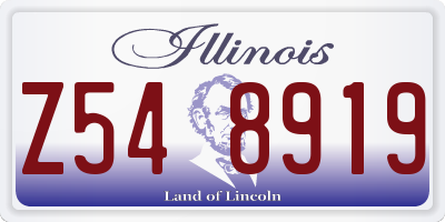 IL license plate Z548919