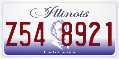 IL license plate Z548921