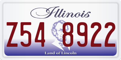 IL license plate Z548922