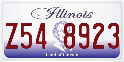 IL license plate Z548923