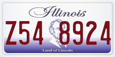 IL license plate Z548924