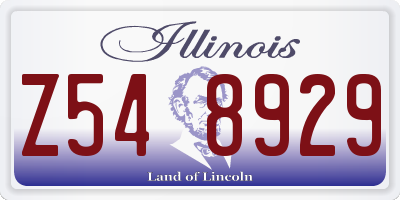 IL license plate Z548929