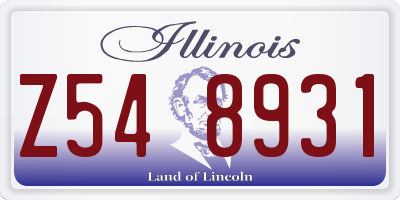 IL license plate Z548931