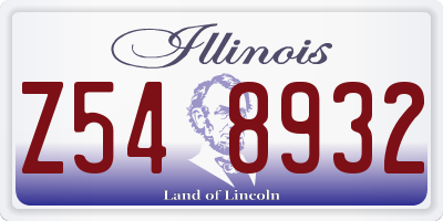IL license plate Z548932