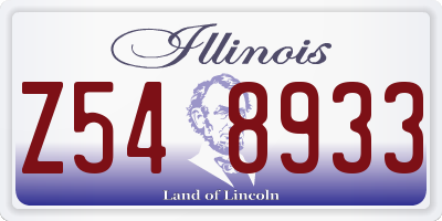 IL license plate Z548933