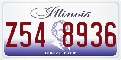 IL license plate Z548936