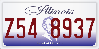 IL license plate Z548937