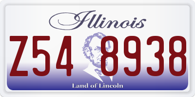 IL license plate Z548938