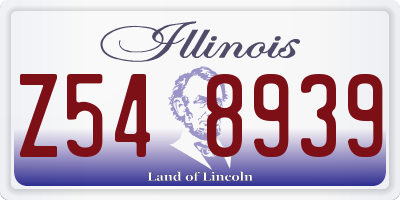 IL license plate Z548939