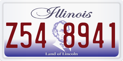 IL license plate Z548941