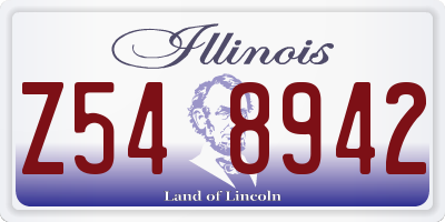 IL license plate Z548942