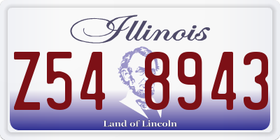 IL license plate Z548943