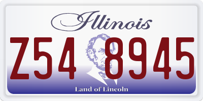IL license plate Z548945