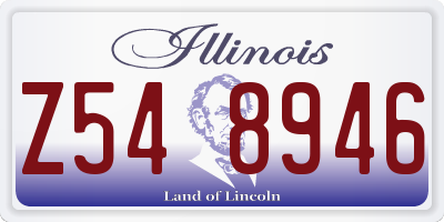 IL license plate Z548946