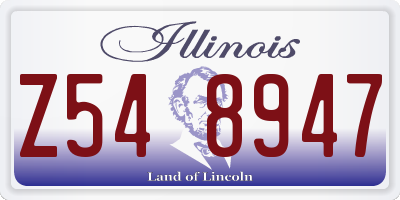 IL license plate Z548947